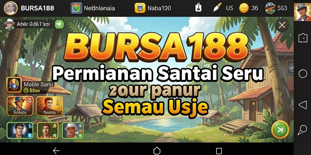 Tampilan gameplay BURSA188 yang ceria dan menarik.