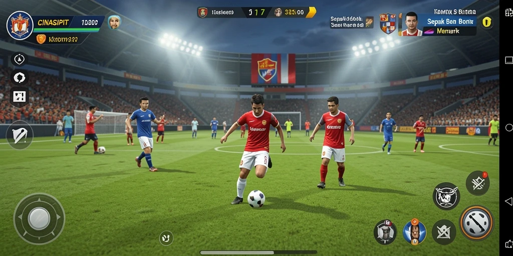 Tampilan gameplay CINASIPIT dengan aksi seru di lapangan.