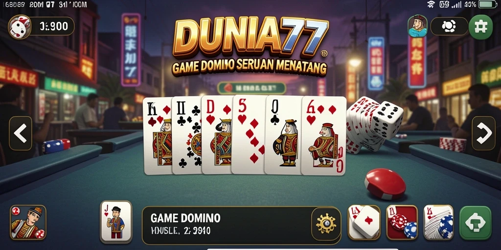 Tampilan gameplay DUNIA77 yang menarik dan interaktif.