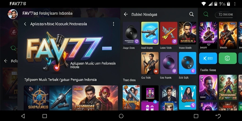 Screenshot FAV77 yang menampilkan pengalaman mendengarkan musik yang menyenangkan.