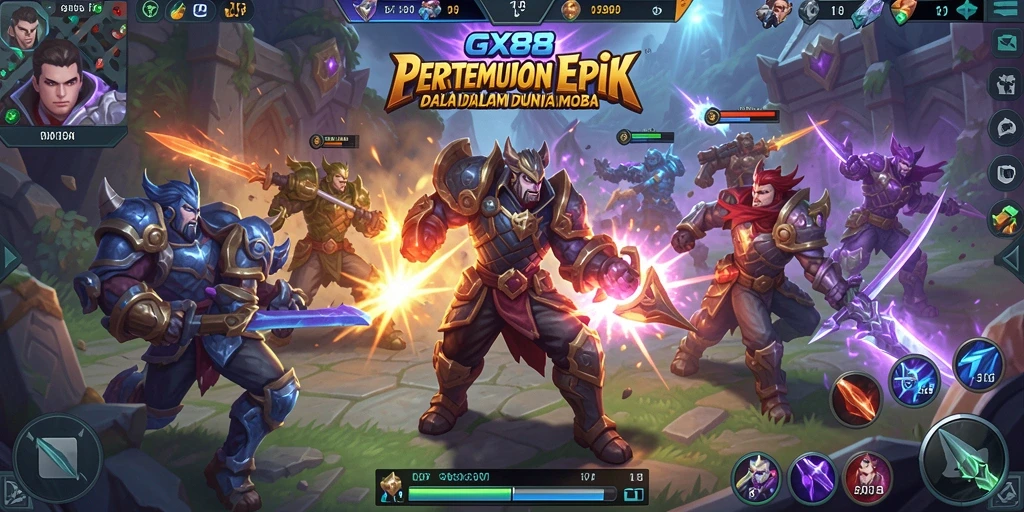 Tampilan aksi seru dalam pertempuran tim di GX88