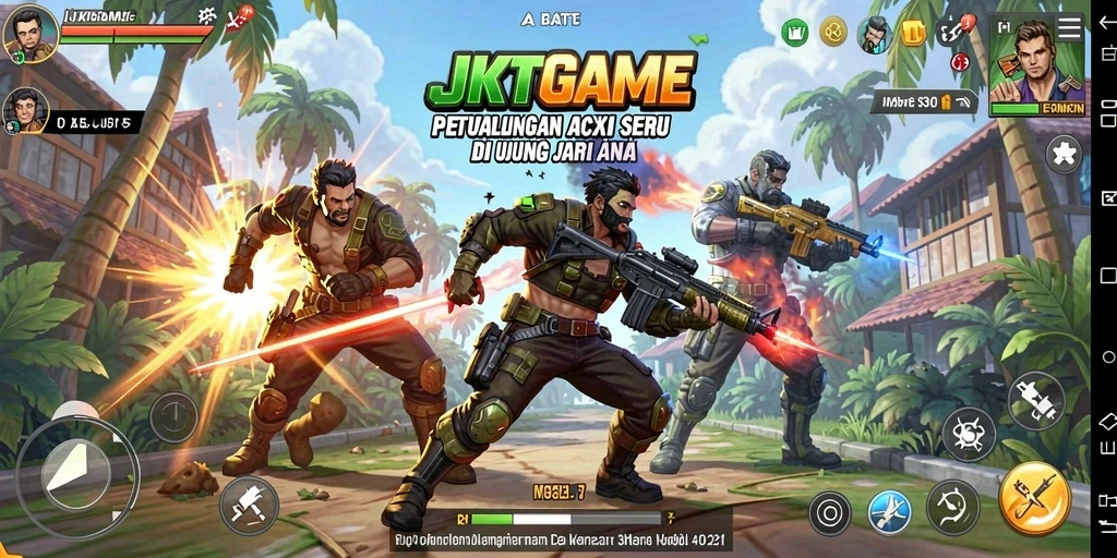 Gameplay JKTGAME yang seru dan penuh aksi.