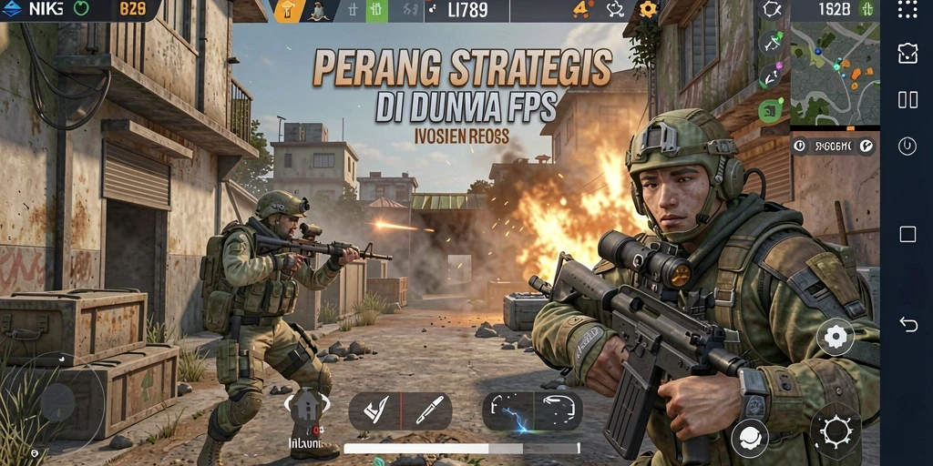 Tampilan aksi mendebarkan dalam gameplay LI789 FPS.