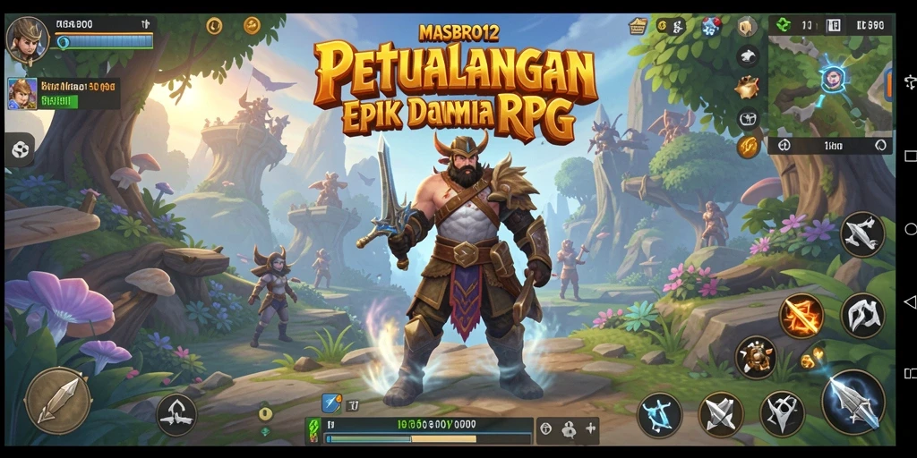 Tangkapan layar menunjukkan pertempuran seru di dunia <strong>MASBRO12</strong>.