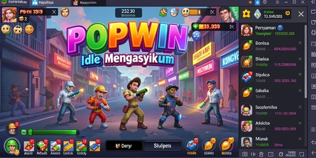 Tampilan gameplay POPWIN yang menawan dan menyenangkan.