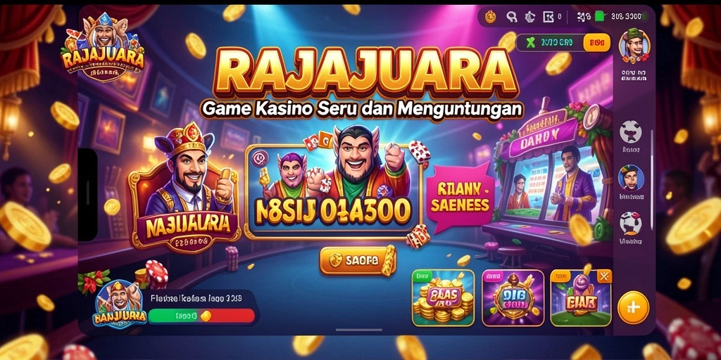 Screenshot gameplay RAJAJUARA yang menampilkan keseruan permainan Kasino.
