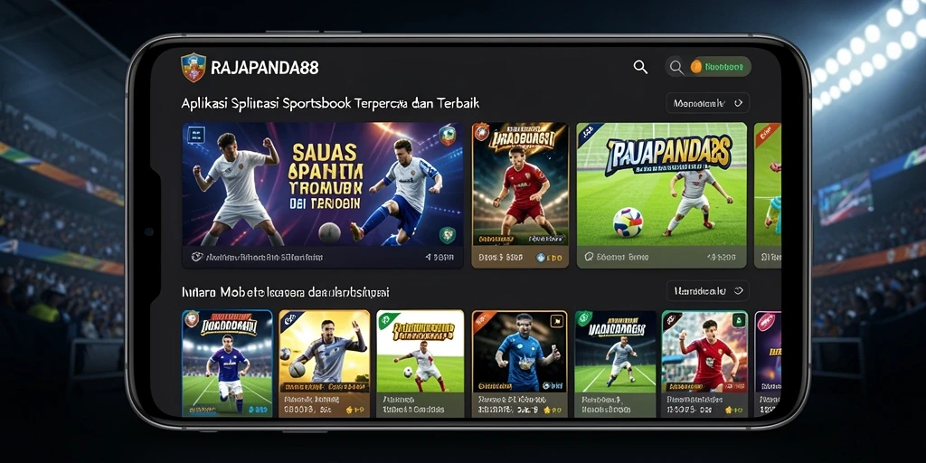 Screenshot utama RAJAPANDA88 yang menampilkan antarmuka taruhan olahraga.