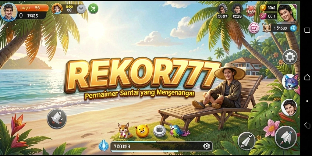 Tampilan gameplay REKOR777 yang seru dan penuh warna.