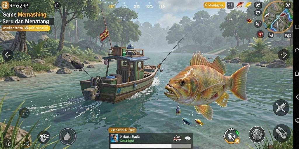 Gameplay mendebarkan di RP62RP dengan berbagai jenis ikan.