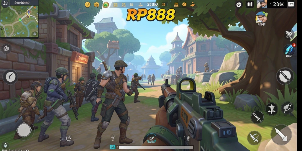 Tampilan mendebarkan dalam gameplay RP888 yang penuh aksi.