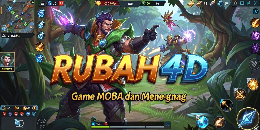 Screenshot utama RUBAH4D yang menampilkan aksi seru dalam permainan MOBA.