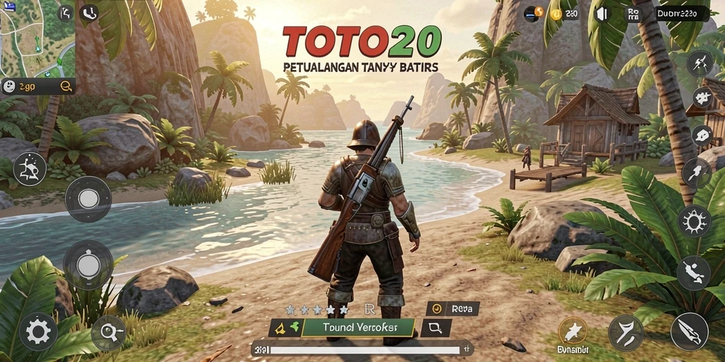 Screenshot gameplay TOTO20 menampilkan petualangan di dunia Open World yang luas.