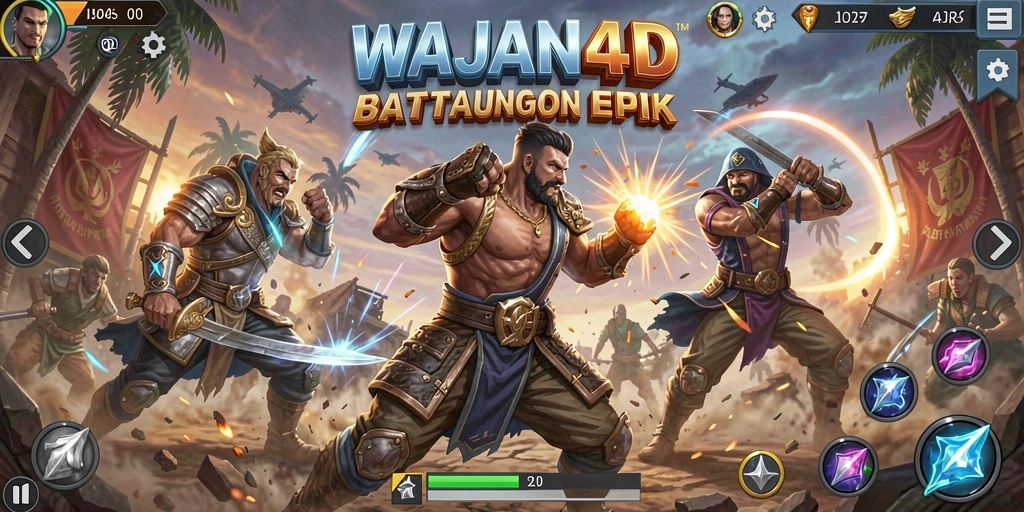 Tampilan gameplay seru dari WAJAN4D dalam pertempuran Battle Royale
