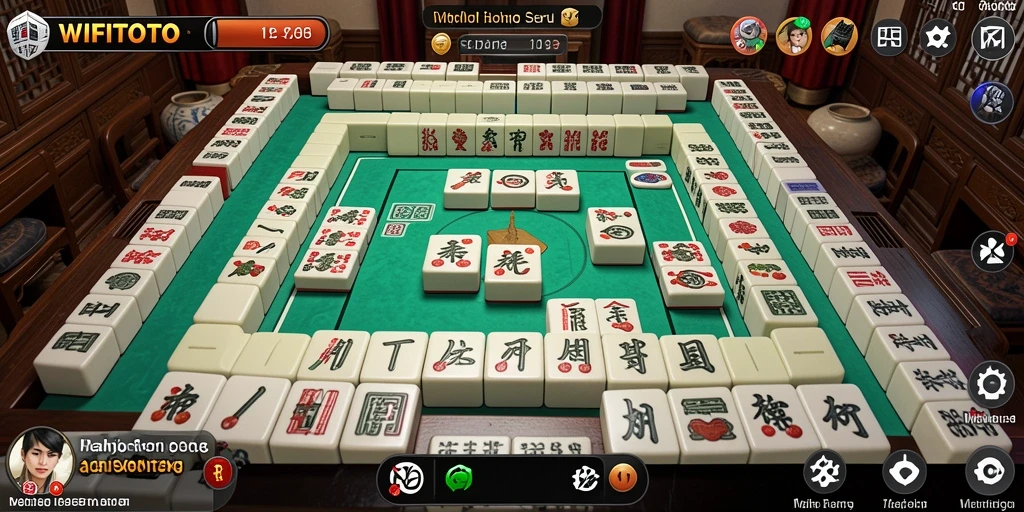 Tangkapan layar utama WIFITOTO menampilkan gameplay Mahjong yang menarik.