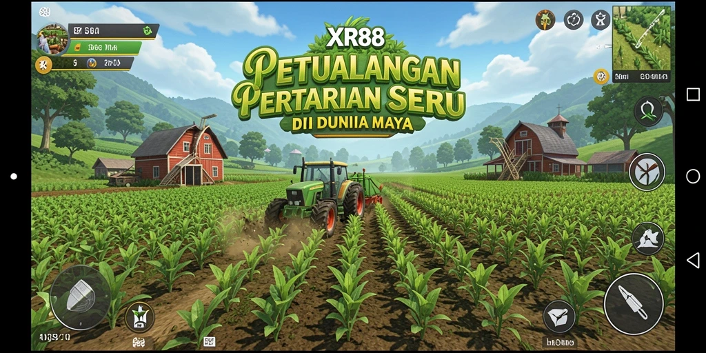 Tampilan screenshot <strong>XR88</strong> yang menunjukkan suasana ladang yang indah.
